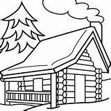 Cabin Log Clipart Woods Drawing Simple Clip Old Cabins Line Drawings Rustic Coloring Wood Vectory Excellent Homes Outline Sketch Templates sketch template