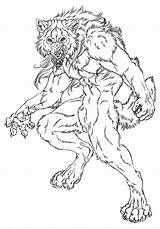 Werewolf Werwolf Werewolves Furry Fantasy Creatures Wald sketch template