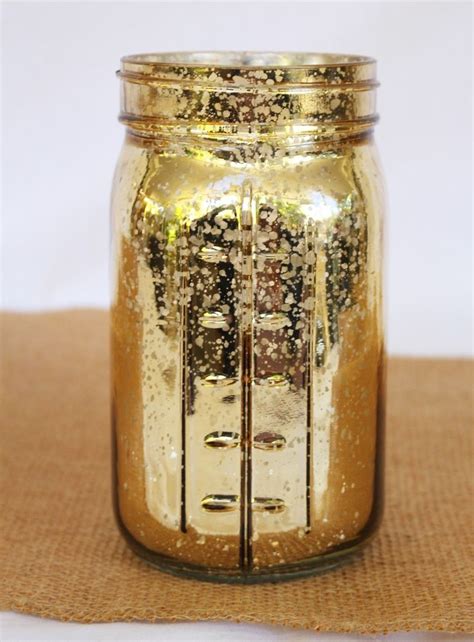 Diy Gold Mercury Glass Vase Gold Mason Jars Glass Mason Jars Mason Jars