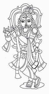 Coloring Pages Krishna Outline Painting Drawings Drawing Lord Sketch Colouring Kerala Google Mural Paintings Vishnu Search Corner Children Adult Avatar sketch template