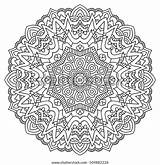 Circular Mandala Symmetrical sketch template