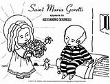Coloring Francis Saint St Little Great Goretti Maria Mercy Wordpress Getcolorings Choose Board Awesome sketch template