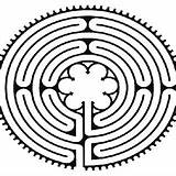 Labyrinth Chartres Chronic Maze sketch template