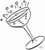 Champagne Copas Glas Vaso Sprudelndes Utensilios Sparkling Ausmalbild Ausdrucken Imprimable sketch template