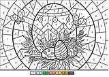 Number Color Coloring Easter Eggs Pages Printable Kids Supercoloring Worksheets Crafts Categories sketch template
