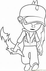 Boboiboy Coloring Lightning Pages Galaxy Coloringpages101 Color Template sketch template