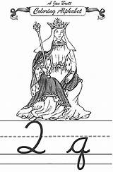 Queen Janbrett Cursive Alphabet Coloring Click Subscription Downloads sketch template
