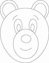 Bear Mask Face Coloring Kids Printable Pages Masks Faces Template Polar Drawing Print Panda Color Studyvillage Animal Templates Colouring Getcolorings sketch template