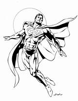Superman Coloring Pages Printable Superhero sketch template