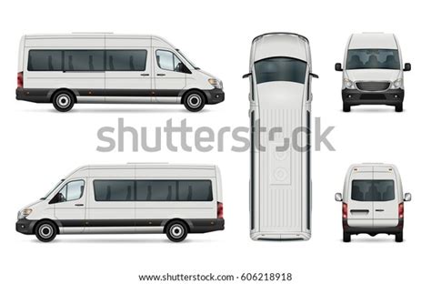 van vector template isolated passenger mini stock vector royalty
