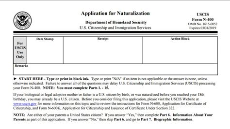 New Americans Campaign New N 400 Naturalization Application Form