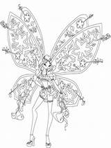 Winx Pages Coloring Flora Club Color Girls Recommended sketch template