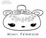 Coloring Pages Num Noms Freeze Kiwi Food Kawaii sketch template