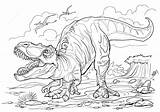 Allosaurus Coloring Dinosaur Dinosaurs Coloringpagesonly sketch template