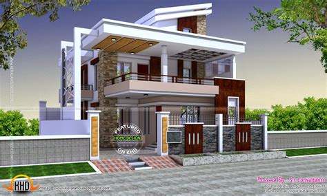 indian model contemporary house kerala home design  floor plans