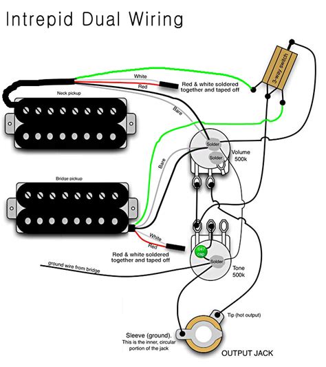humbucker pickup wiring schematic