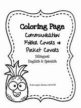 Folder Communication Pineapple Coloring Covers Theme sketch template