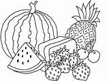 Buah Buahan Coloring Gambar Mewarnai Sheets Fruit Pages Aneka sketch template