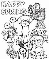 Coloring Spring Pages Happy Print April Preschoolers Simple Printable Kids Sheets First Coloring4free Adults Popular Colouring Color Older Students Kindergarten sketch template