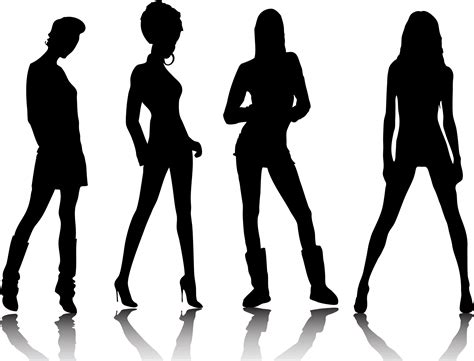 woman silhouette vector free download clipart best