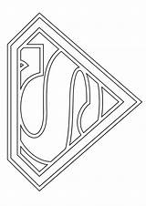 Superman Simbolo sketch template