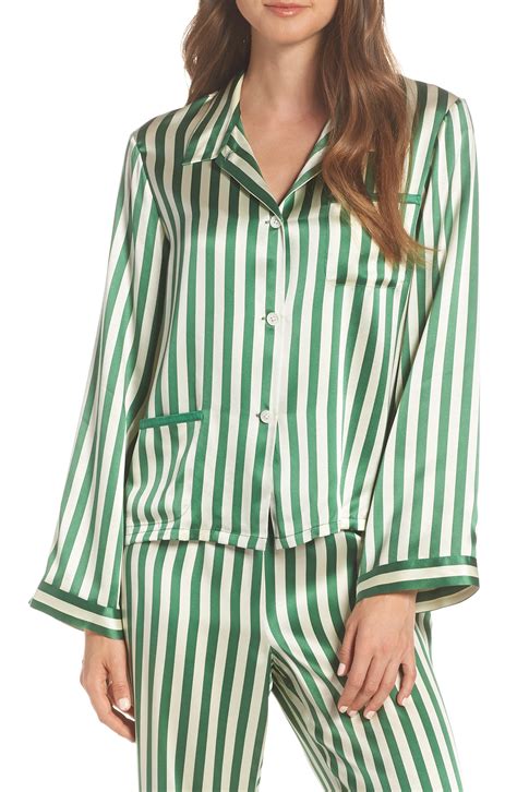 morgan lane ruthie silk stripe pajama top