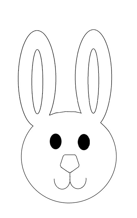 easter bunny face coloring coloring pages