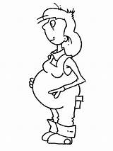 Coloring Pregnant Drawing sketch template