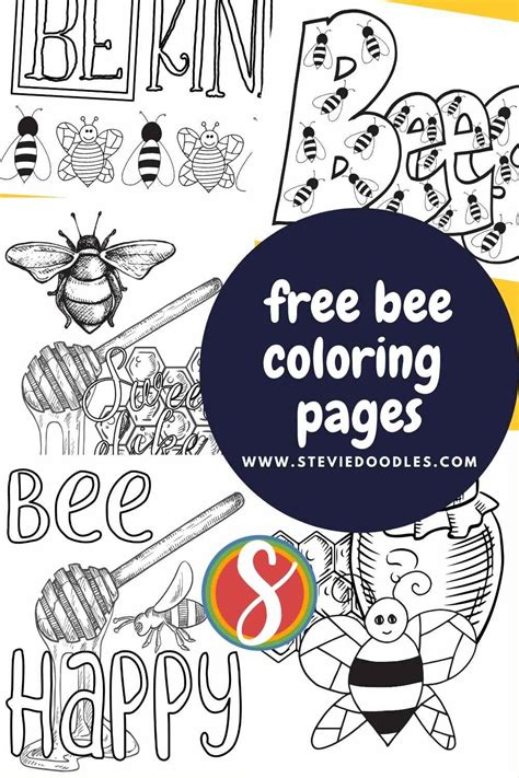 bee coloring pages stevie doodles