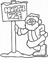 Pole North Coloring Pages Santa Claus Sign Christmas Printable Color Colouring Drawing Xmas Natal Printables Drawings Clipart Kids Elf Cards sketch template