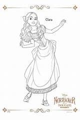 Coloring Nutcracker Realms Four Pages Disney Book sketch template