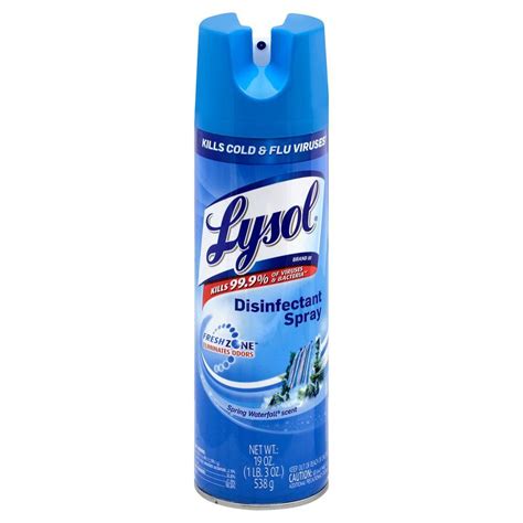 lysol  oz spring waterfall disinfectant spray  pack   home depot