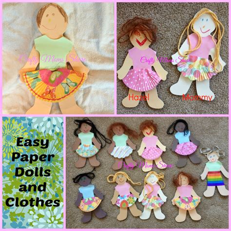 crafty moms share easy paper doll clothes  creations