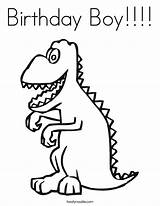 Coloring Birthday Rex Boy Pages Tyrannosaurus Dinosaur Drawing Outline Indominus Template Twistynoodle Built California Usa Favorites Login Add Noodle Clipartmag sketch template