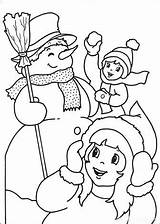 Coloring Christmas Pages Colorat Planse Children Happy Zapada Zima Coloriage sketch template