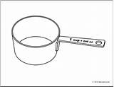 Cup Measuring Cups Coloring Clip Abcteach sketch template