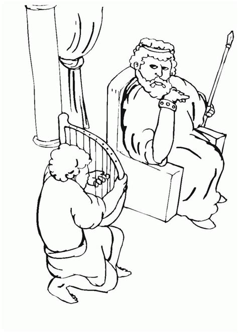 king saul  david   cave coloring page coloring home