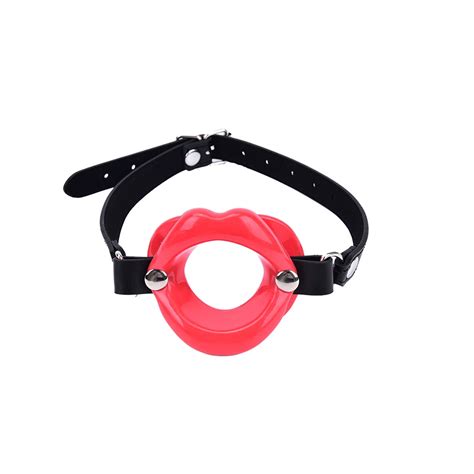 New Adult Sex Toys Restraints Bdsm Fetish Leather Rubber Lips O Ring