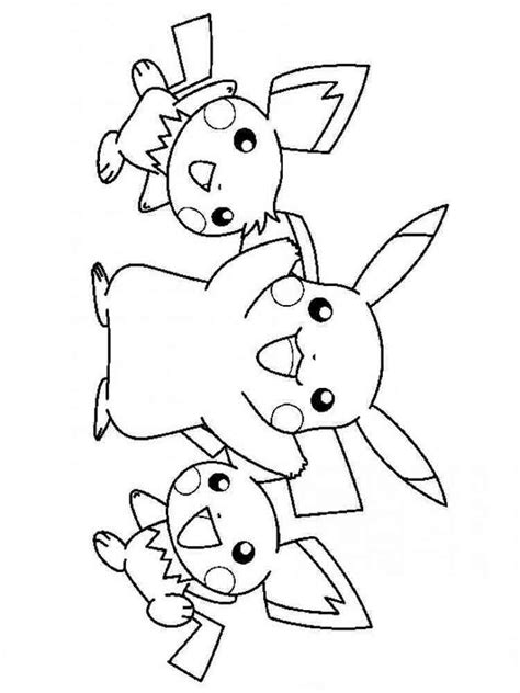 baby pikachu pages coloring pages