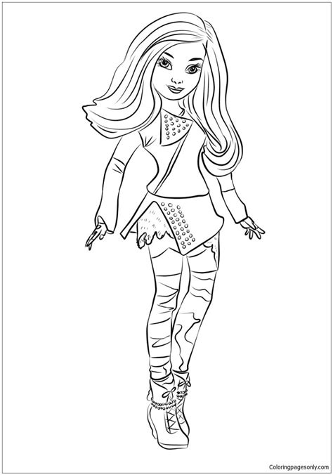 descendants mal coloring page httpcoloringpagesonlycompages