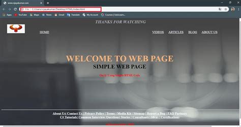 create  simple webpage  html  css part  youtube riset