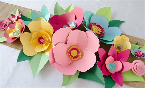 diy hand cut paper flowers project nursery