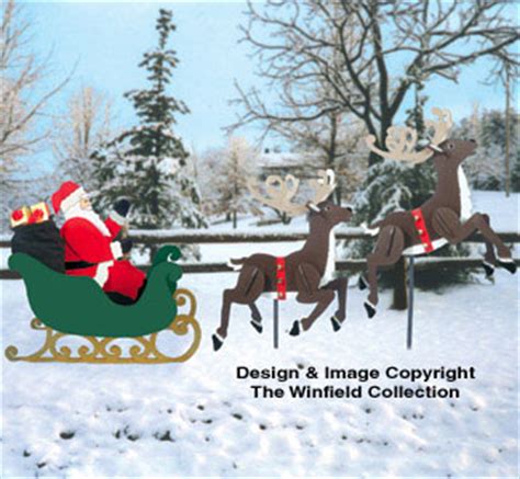 santa elves large sleigh santa reindeer pattern set