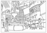 Stadt Alcantarillado Flushed Colorkid Coloriages Souris sketch template
