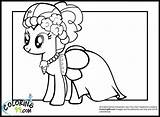 Pie Pinkie Coloring Pony Little Pages Gala Digger A4 Kids Pinky Princess Dresses Wedding Cadence Dress Twilight Cartoon Dressed Colorings sketch template