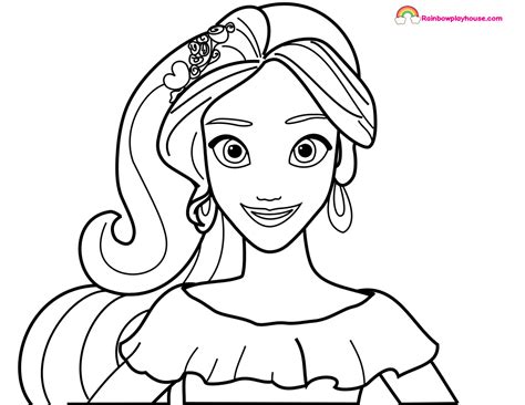 princess elena coloring pages  getcoloringscom  printable