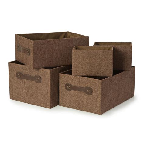 set   brown storage boxes   living room roman  home