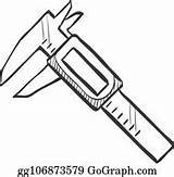 Caliper Digital Icon Sketch Clip Gograph Royalty sketch template