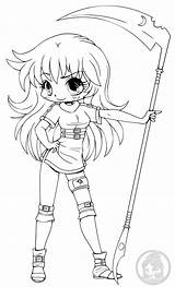 Yampuff Chibi Coloring Pages Girls Lineart Cute Deviantart Female Kuriko Girl Printable Sheets Food Drawings Body Template Character Sexy Doodle sketch template