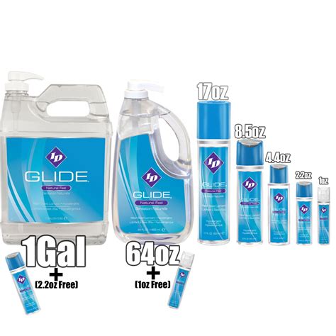 id glide natural feel water based h2o lubricant personal sex lube